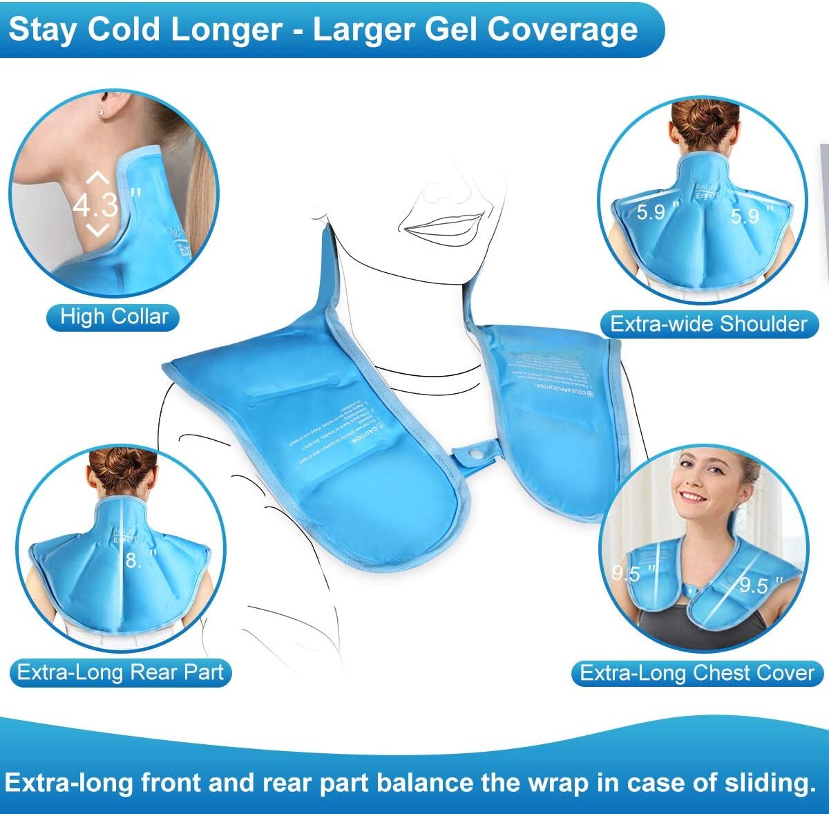 Relief Expert Neck Ice Pack Wrap Ice Pack for Neck and Shoulder Injuries