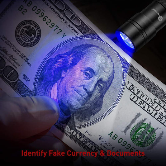 Black Light 12 LEDs 395nm UV Blacklight Flashlights Detector for Dry Pets Urine