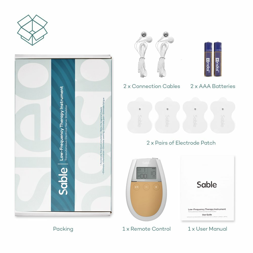 Sable TENS Unit Electronic Pulse Massager mini massage FDA Cleared PCA008