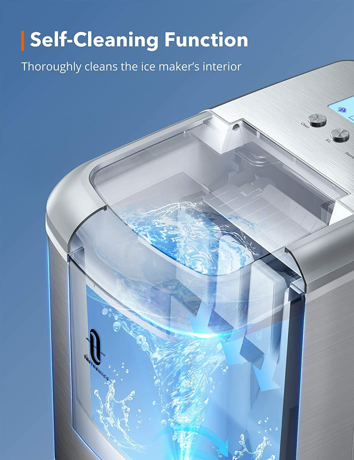 TaoTronics TT-IC002 Countertop Machine with LCD Display Self-Cleaning Function