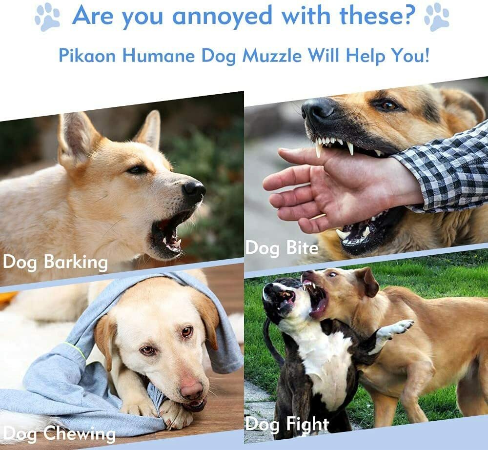 Dog Muzzle for Medium Large Dogs Soft Nylon Muzzle Adjustable Straps