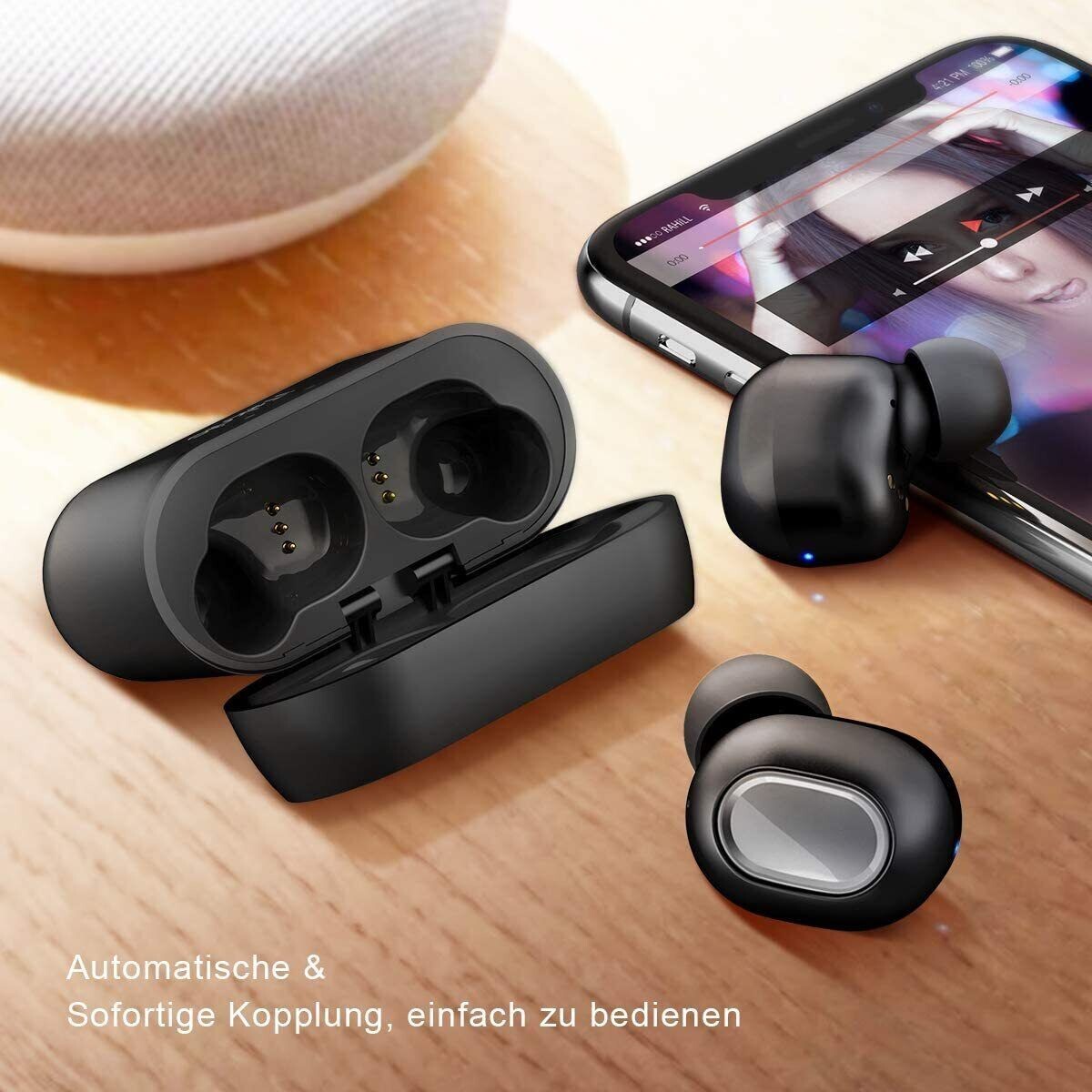 True Wireless Earbuds Bluetooth 5.0 Headphones - iTeknic Ipx7 Waterproof TWS Mic