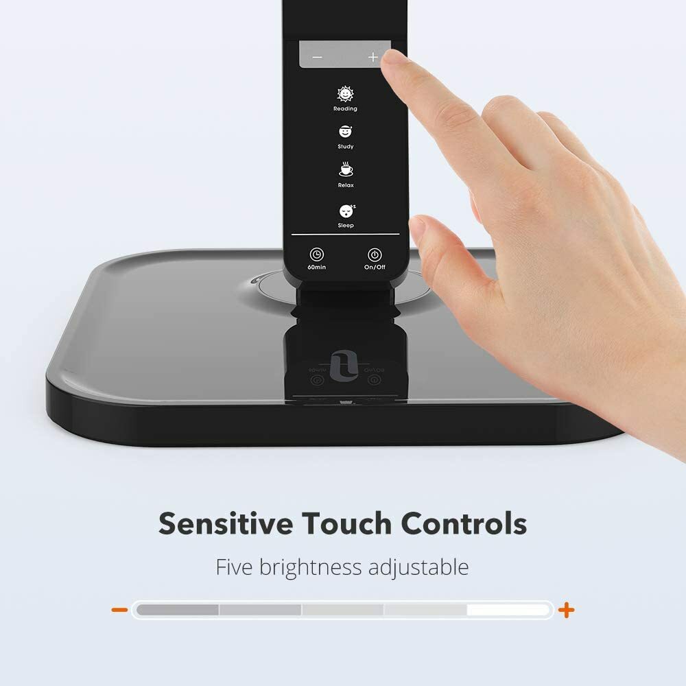 TaoTronics LED Desk Lamp with USB 4 Lighting Modes 5 Brightness1h Timer DL01