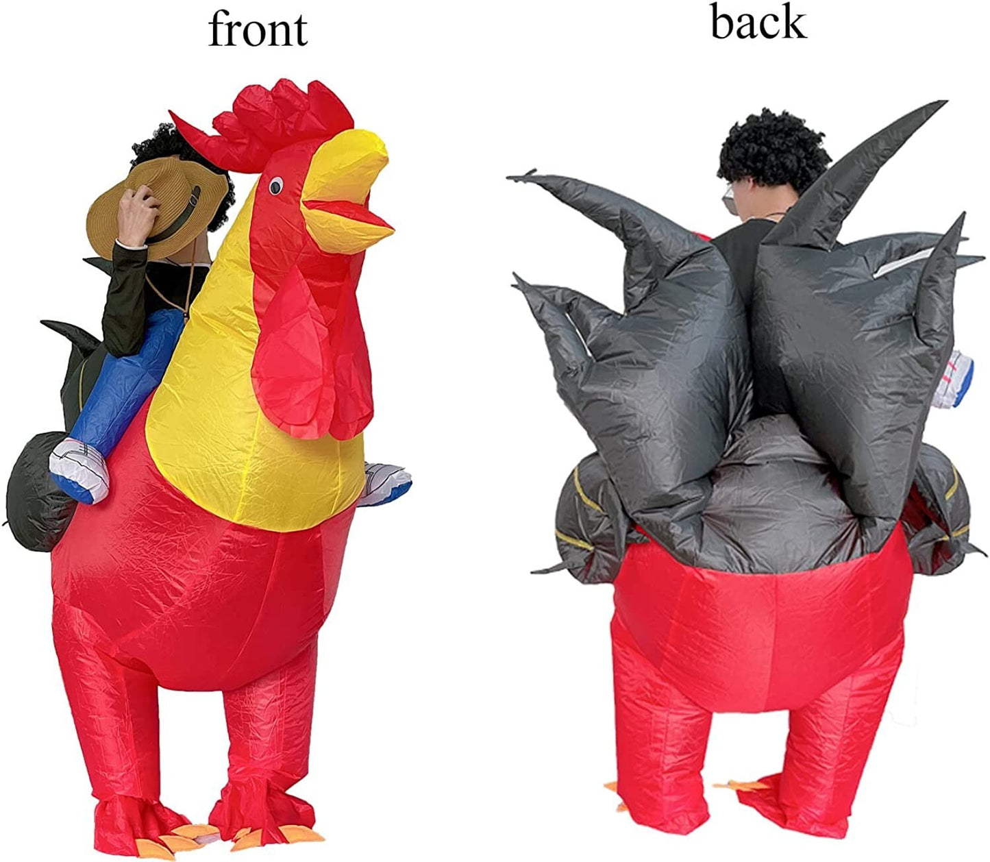 Inflatable Rooster Costume Air Blow Up for Christmas Birthday Wedding Halloween