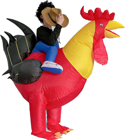 Inflatable Rooster Costume Air Blow Up for Christmas Birthday Wedding Halloween