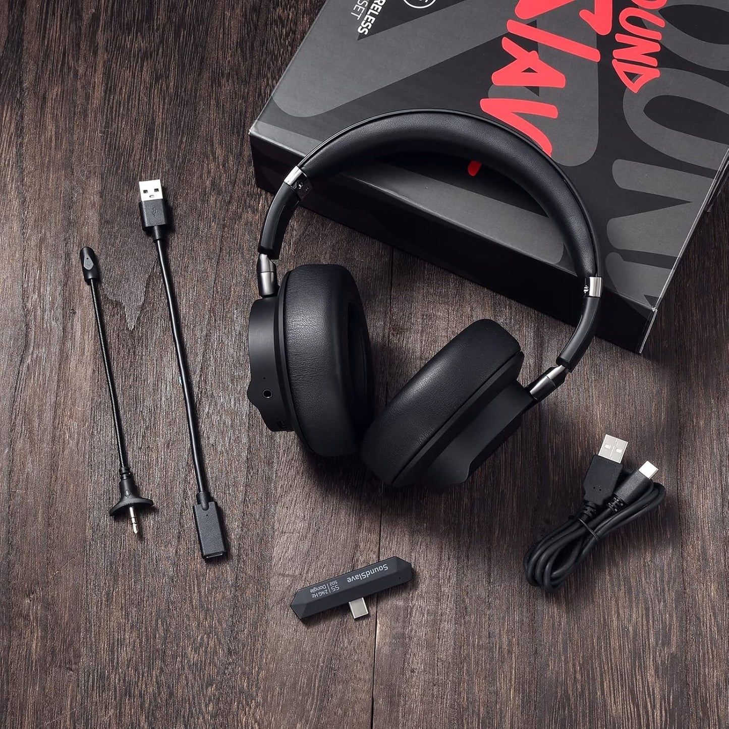 SS-502 Active Noise Cancelling Wireless Over-Ear Headphones 2.4GHz/Bluetooth