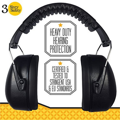Safety Ear Muffs Free Ear Plug Kit Hearing Protection for Shooting Noise Cancel