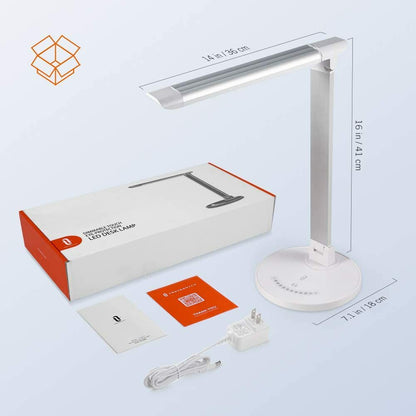 TaoTronics TT-DL13 LED Desk Lamp 13 Eye-caring Table Lamps with USB Charging...