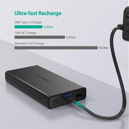RAVPower USB C Portable Charger 20100mAh PD 3.0 45W Power Bank