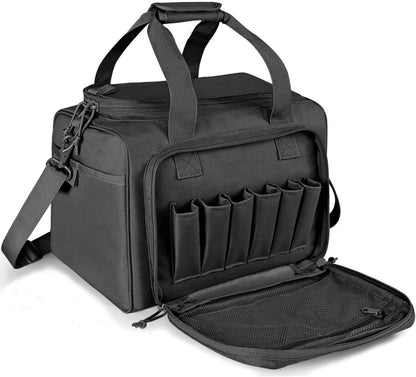 Tactical Gun Range Bag for Handguns and Ammo Pistol Bag with Magazine Slots