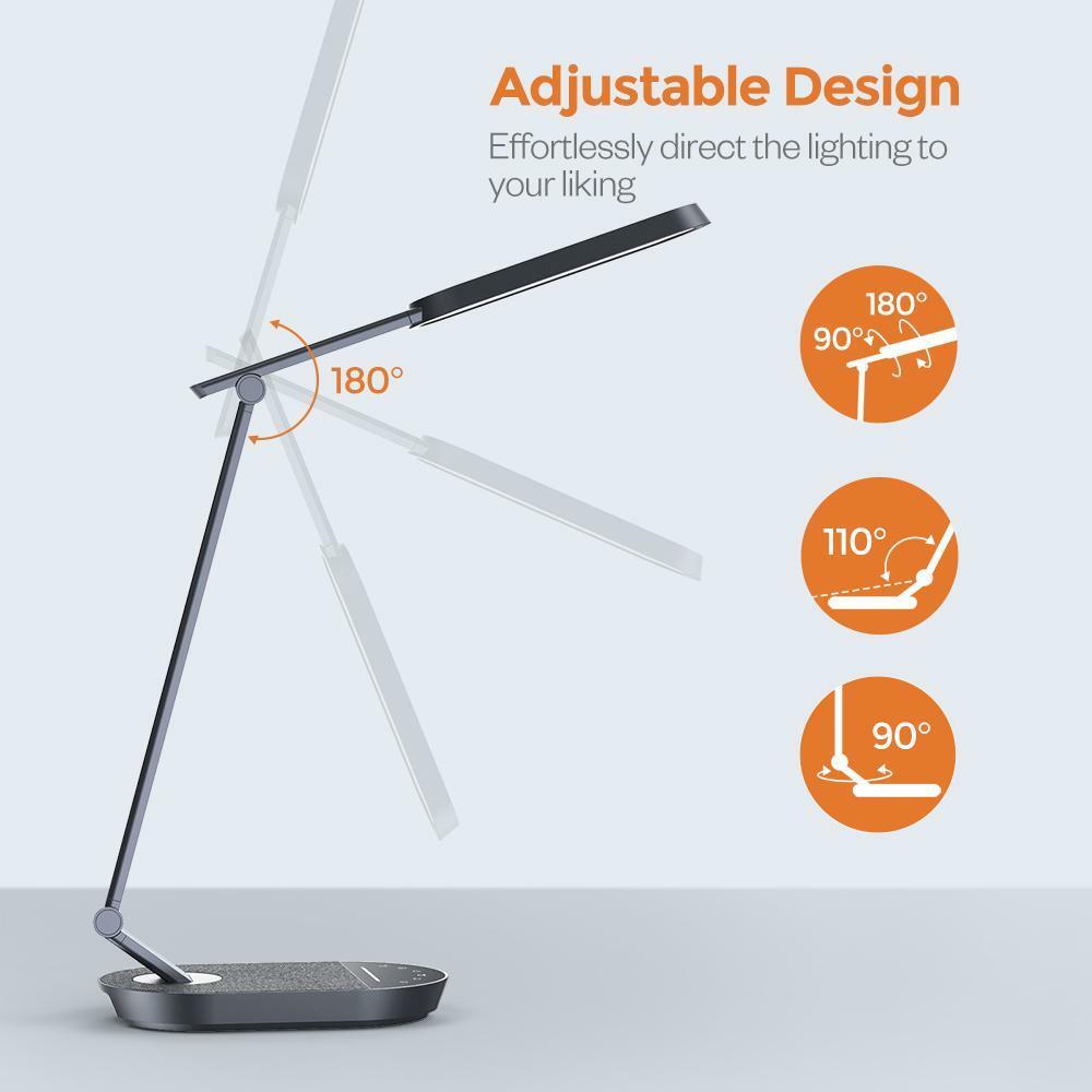 TaoTronics TT-DL56 Stylish Metal LED Desk Lamp Office Light Philips EnabLED Lice