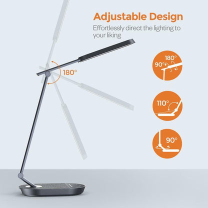 TaoTronics TT-DL56 Stylish Metal LED Desk Lamp Office Light Philips EnabLED Lice