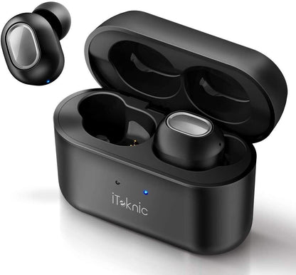 True Wireless Earbuds Bluetooth 5.0 Headphones - iTeknic Ipx7 Waterproof TWS Mic