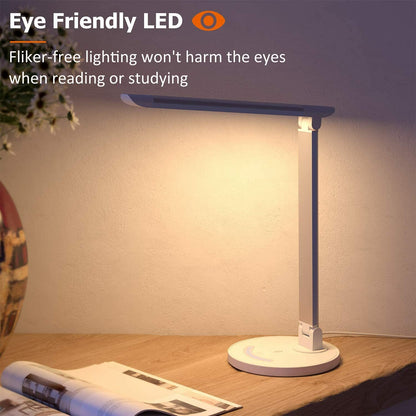 TaoTronics TT-DL13 LED Desk Lamp 13 Eye-caring Table Lamps with USB Charging...