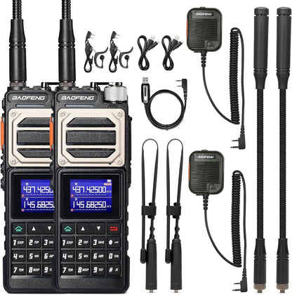 UV-25 Tri-Power Ham Radio Handheld, 10W Long Range Two Way Radio, UHF VHF AM FM