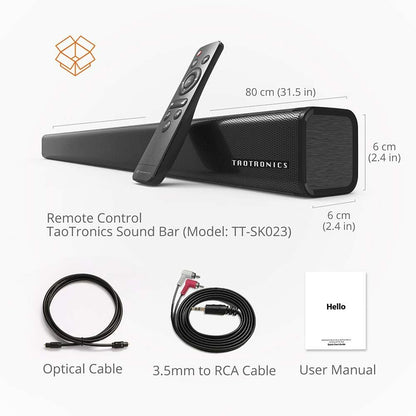 TaoTronics TT-SK023 Three Equalizer Mode Audio Speaker for Speaker - Black