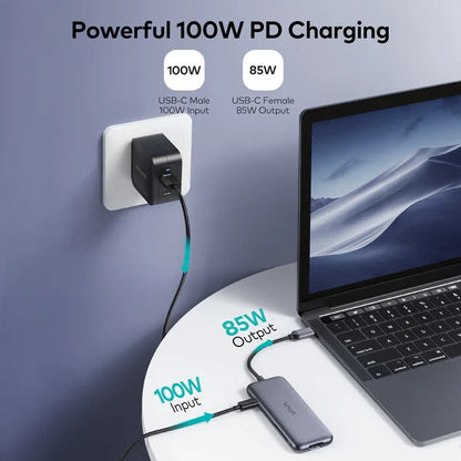 VAVA USB-C Hub 8-in-1 USB-C Adaptor Universal Compatibility Superior PD Charging