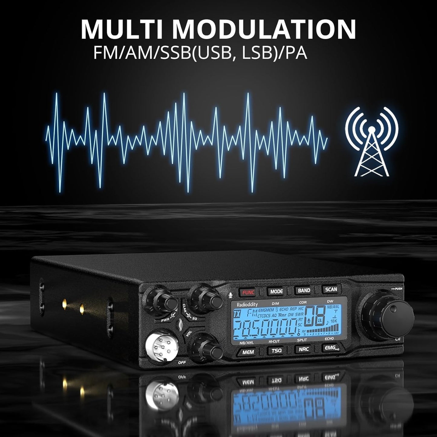 Radioddity QT80 10 Meter Radio 80W High Power Amateur Ham Radio