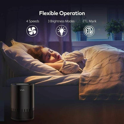 VAVA VA-EE014 Small Air purifier is designed for bedroom office bathroom
