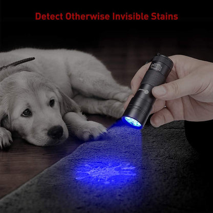 Black Light 12 LEDs 395nm UV Blacklight Flashlights Detector for Dry Pets Urine