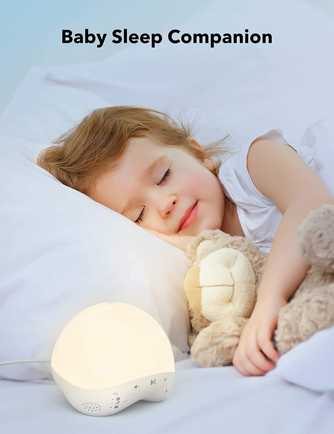 TaoTronics Sound Machine with Night Light 25 Non-Looping Sounds for Sleeping APP