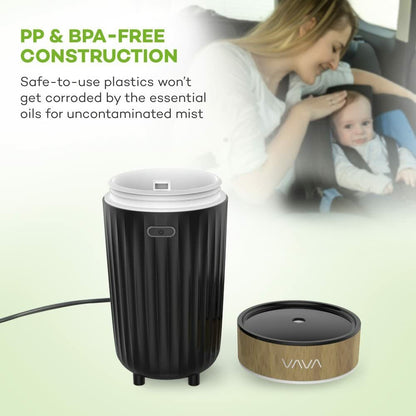 VAVA Car Essential Oil Diffuser 60ml Portable USB Aroma Diffuser Ulstrasonic