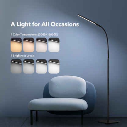 TaoTronics TT-DL072 LED Floor Lamp Modern Standing Brightness Levels & 4 Shades