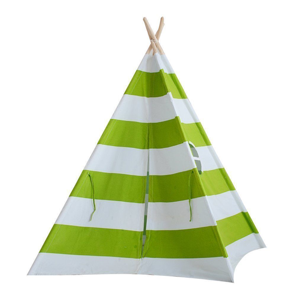 Holiday Gift GREEN 6ft Cotton Canvas Deluxe Teepee Playhouse Play Tent For Kids
