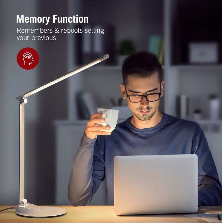 Desk Lamp 19 Metal Lamp with USB Charging Port