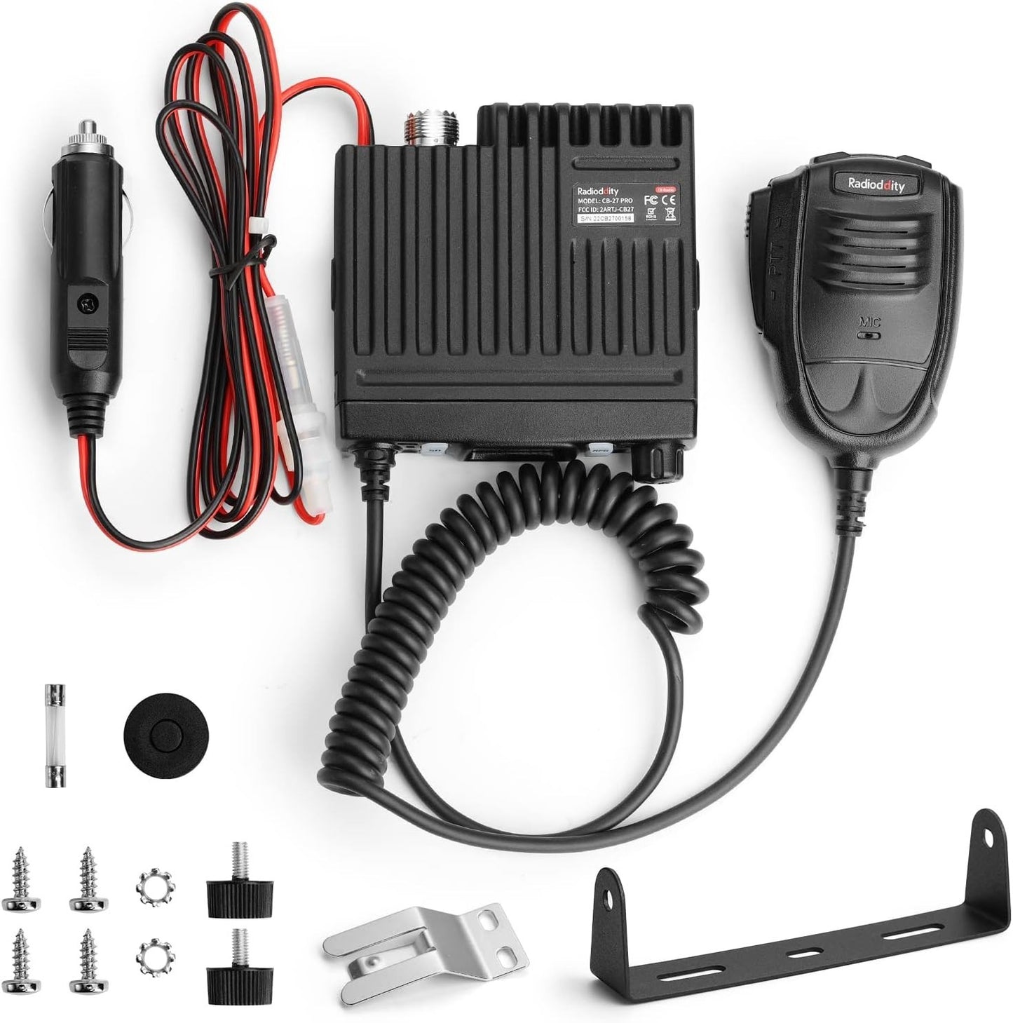 Radioddity CB-27 Pro CB Radio AM/FM for US 4W VOX RF Gain Squelch Control