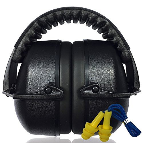 Safety Ear Muffs Free Ear Plug Kit Hearing Protection for Shooting Noise Cancel