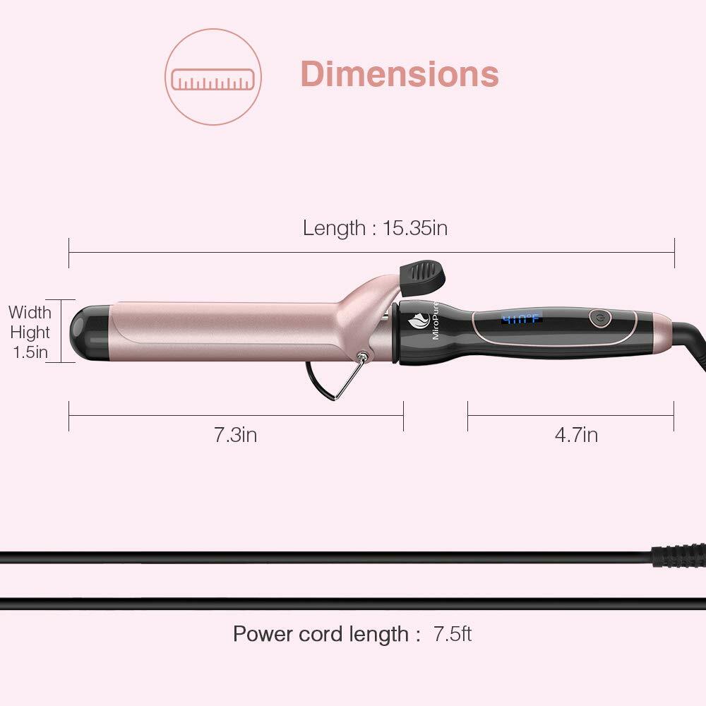 Curling Iron 1 1/2-inch Instant Heat with Extra-smooth Tourmaline Ceramic Coatin