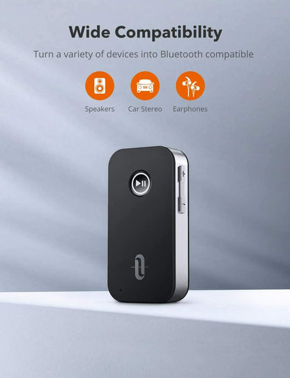 TaoTronics Bluetooth Receiver/Car Kit Portable Wireless Audio AUX Adapter 3.5mm