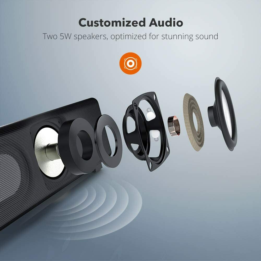 TaoTronics Bluetooth 5.0 Computer Speaker Wired/Wireless Mini Sound Bar SK025