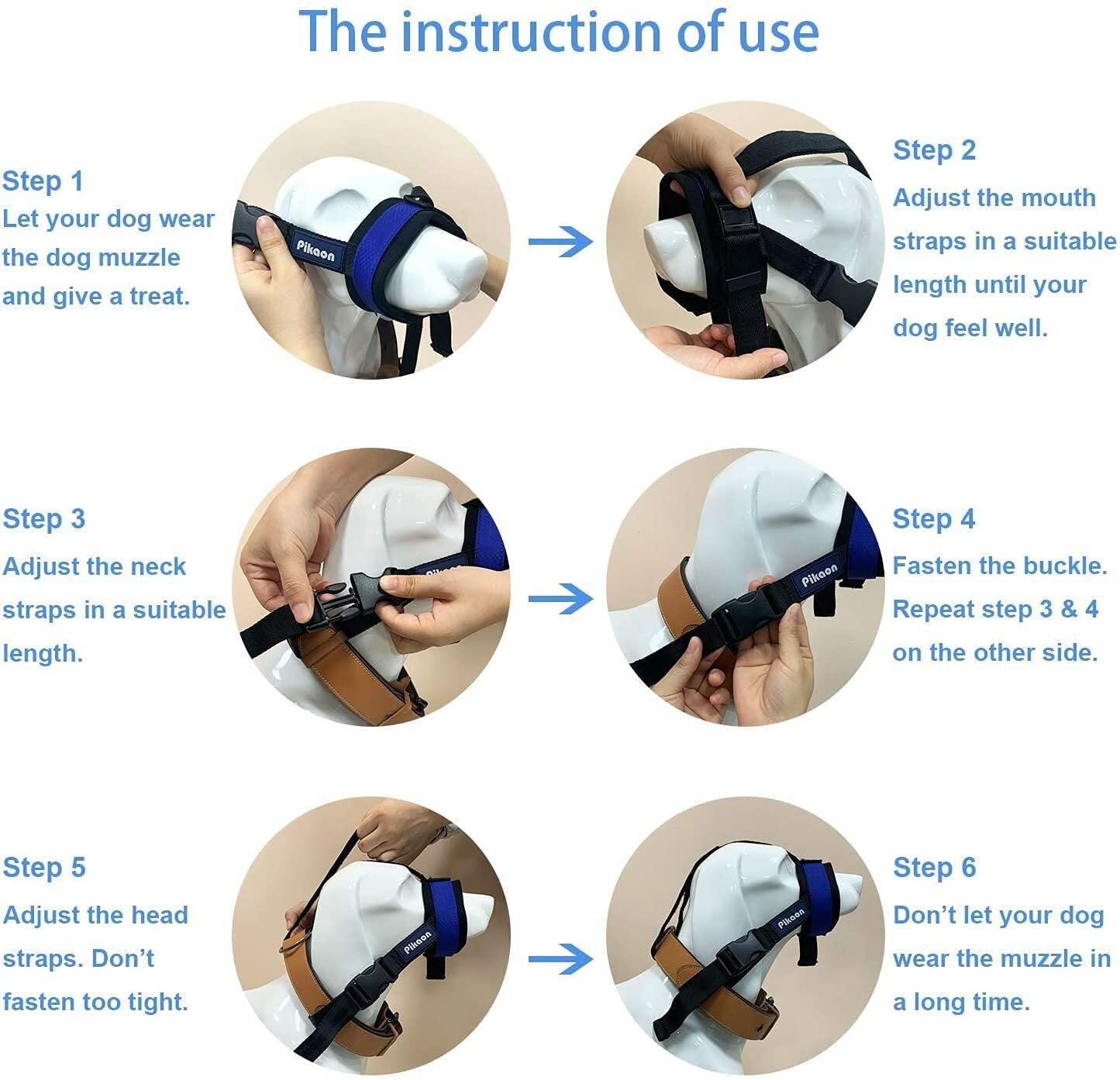 Dog Muzzle for Medium Large Dogs Soft Nylon Muzzle Adjustable Straps