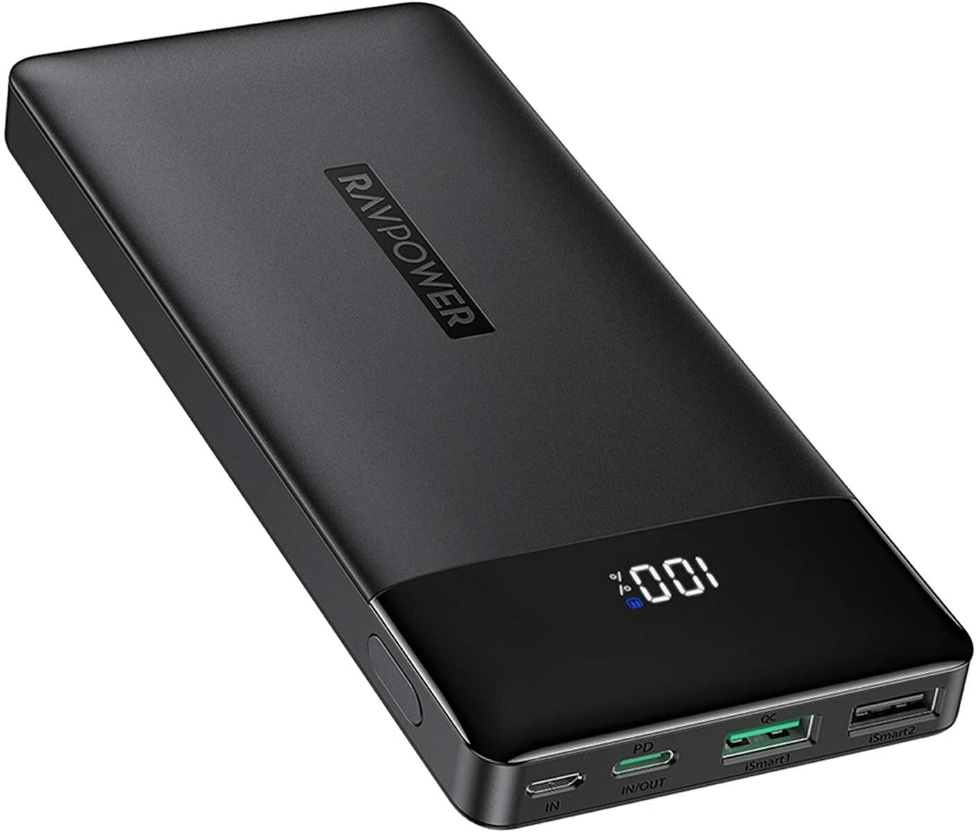 RAVPower Portable Charger 15000mAh PD3.0 Power Bank QC 3.0 PB231 Ultra Compact