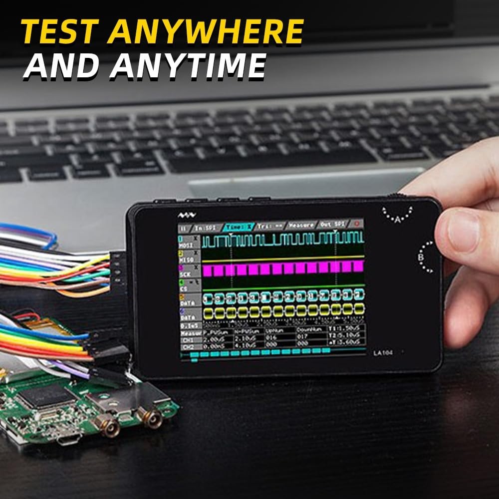 MINIWARE Pocket Logic Analyzer LA104, Portable Mini Size Handheld, Built-in R...