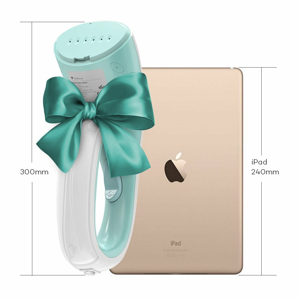 TaoTronics 1000W Garment Steamer 172ml Water Tank Prevents Spills 20 Sec Fast St