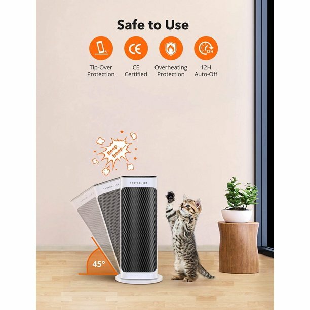 Taotronics TT-HE009 1500W Electric Portable Patio Remote Control space heater