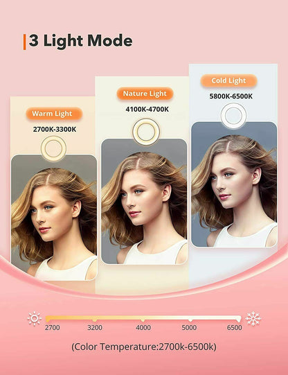 TaoTronics Ring Light 12'' Ring Light with 78'' Tripod Stand Dimmable LED