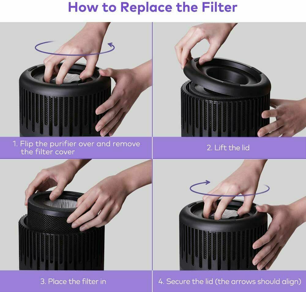 VAVA VA-EE014 Small Air purifier is designed for bedroom office bathroom