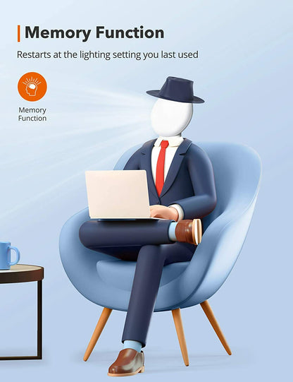 TaoTronics Light Therapy Lamp Touch Control with Continuous Brightness Levels