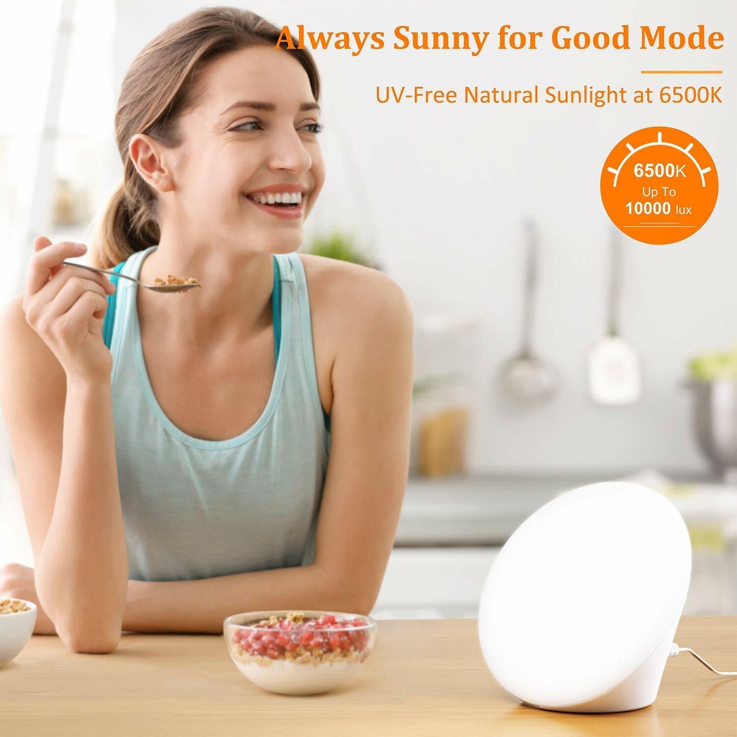 VIPEX LED Therapy Light with UV-Free 10000 Lux Brightness VX-CL002 Compact