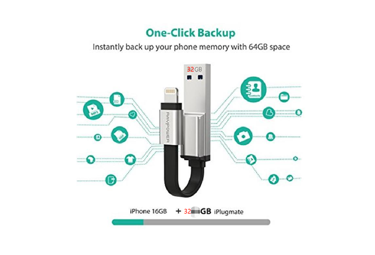 iPhone iPad 32GB USB Flash Drive 3.0 with Charging Support