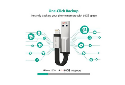 iPhone iPad 32GB USB Flash Drive 3.0 with Charging Support