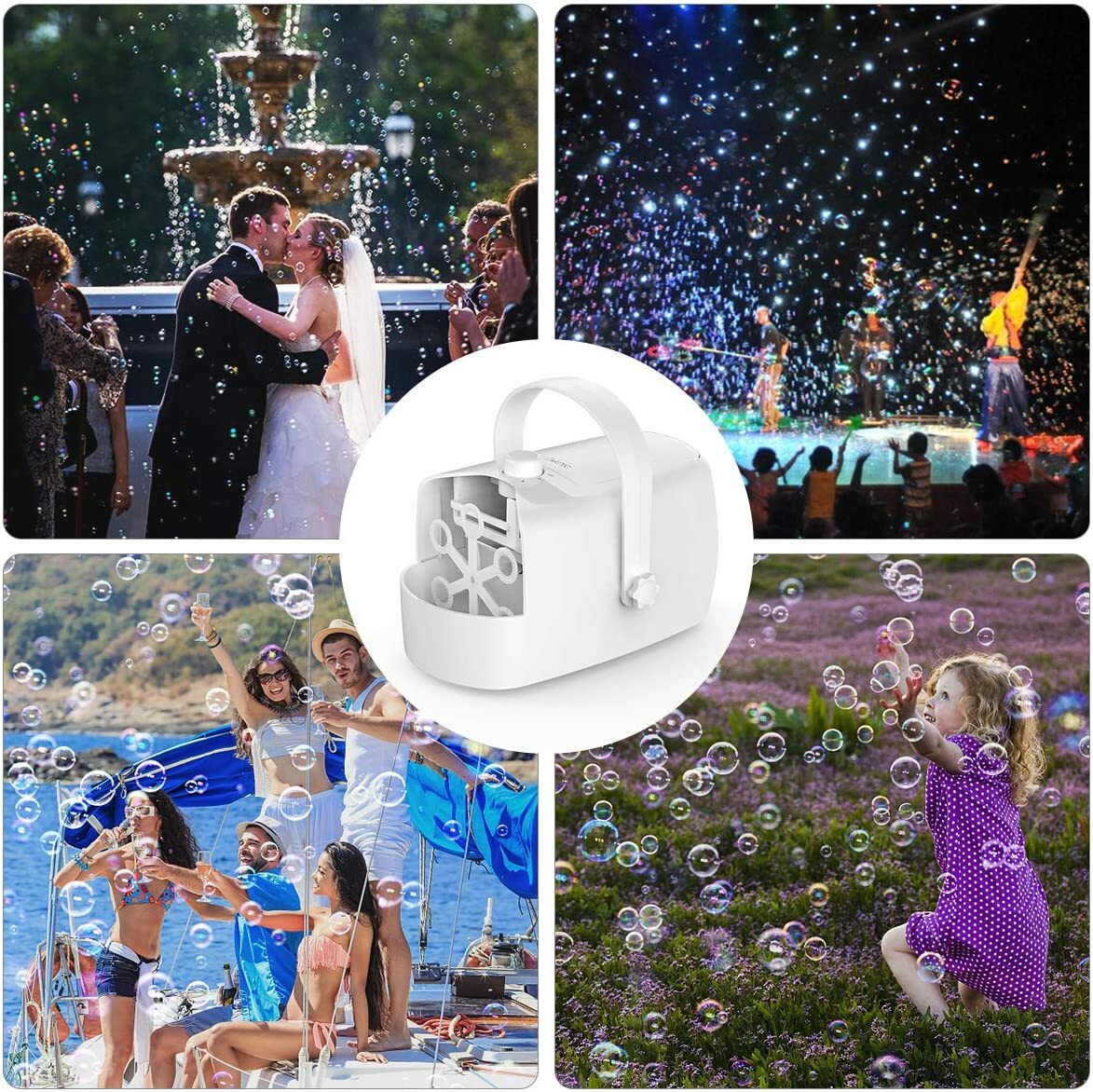iTeknic Automatic Bubble Blower Portable Auto Bubble Maker with High Output