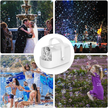 iTeknic Automatic Bubble Blower Portable Auto Bubble Maker with High Output