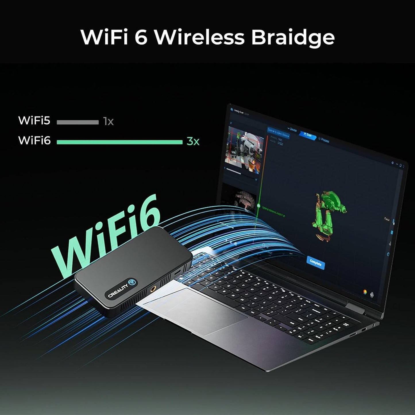 Creality CR-Scan Ferret Pro 3D Scanner - 0.1mm Accuracy, Full Color, WiFi6, New