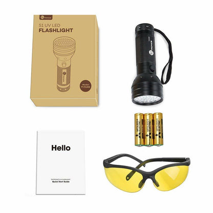 51 LEDs UV Blacklight Flashlights Detector for Dry Pets Urine & Stains & Bed Bug