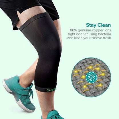 Copper Support Knee Brace Compression Sleeves 1 Pair of FDA Registered Knee Pads
